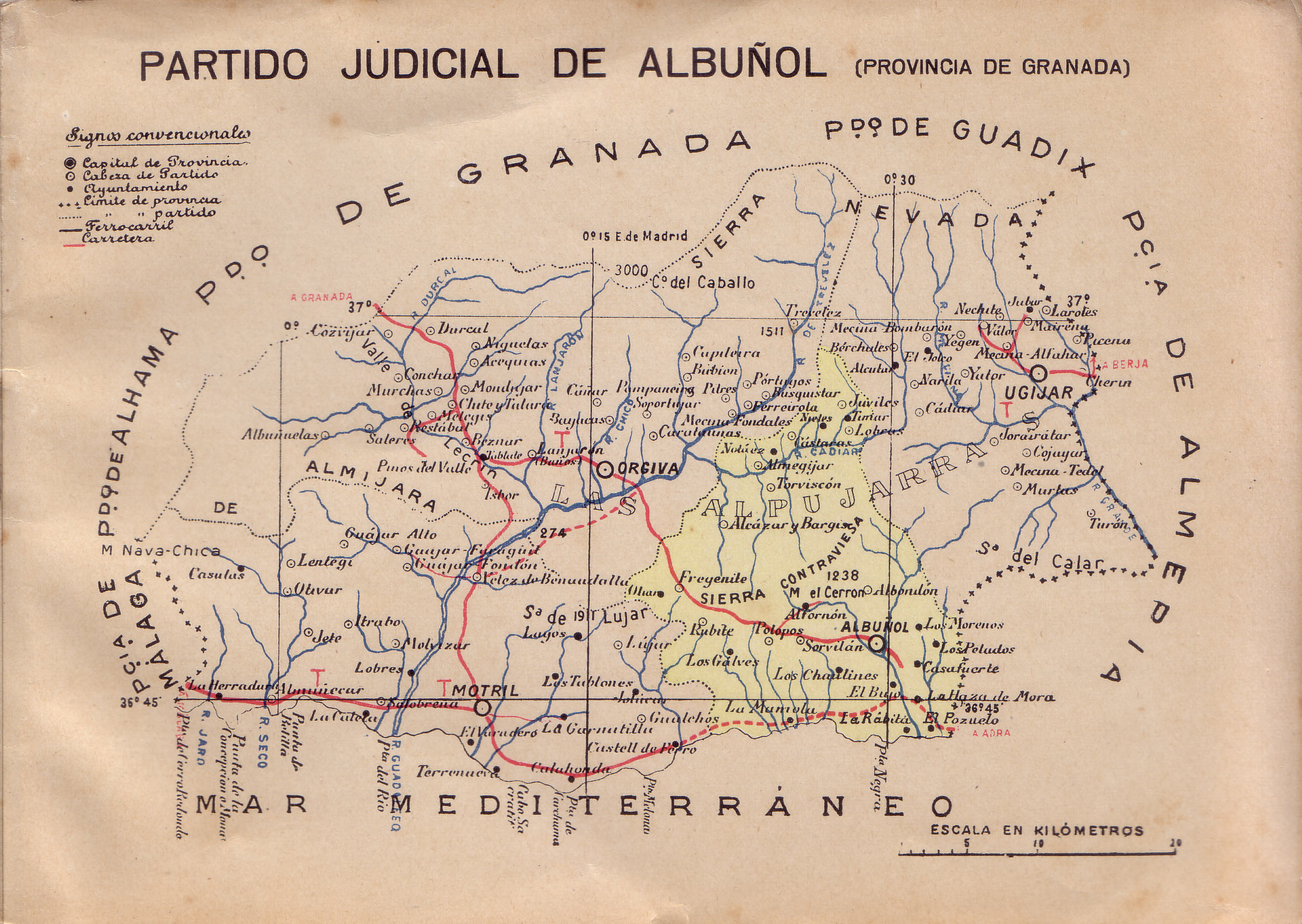 Portfolio fotográfico de España. Mapa del término municipal de Albuñol