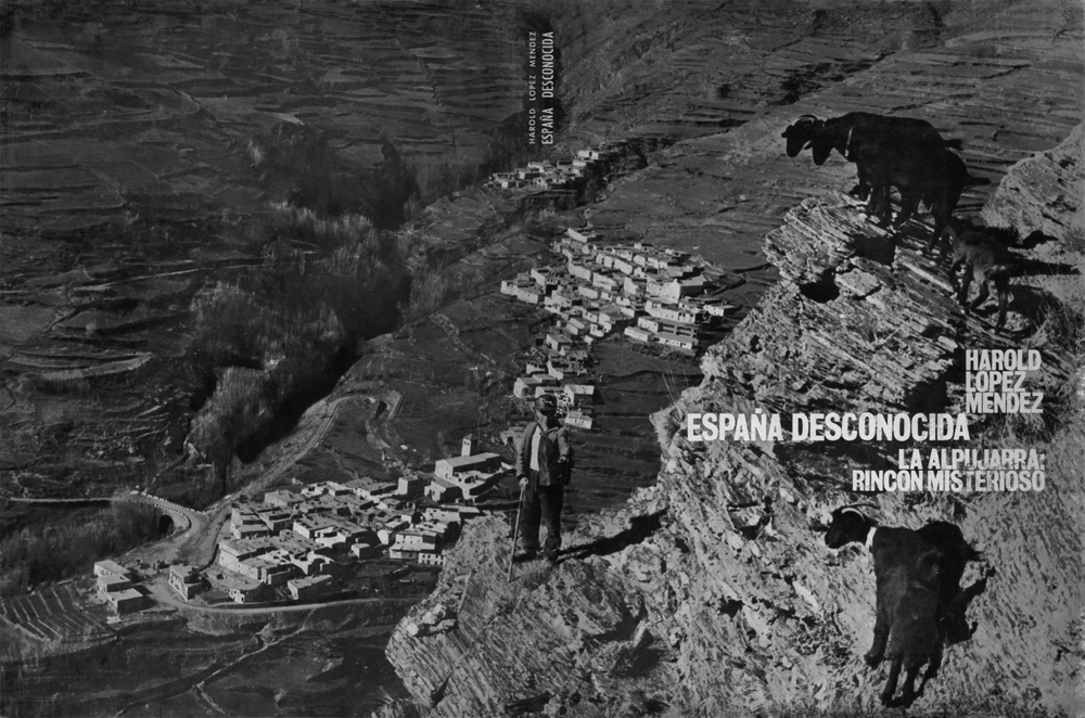 Sobrecubierta completa (delantera y trasera) del libro España desconocida