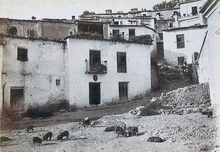 La Plaza, las cuestas de la iglesia y de san Miguel, y lass calles Fábrica ye Higuerilla
