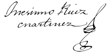 Firma de Onésimo Ruiz Martínez